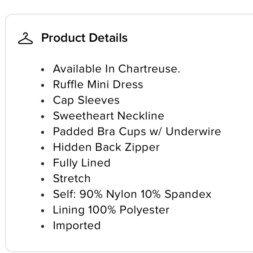 Forever Princess Ruffle Mini Dress - Chartreuse - Picture 4 of 4